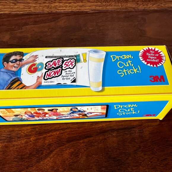 Sealed Post-It Banner Roll for Kids Sticky 2004 3M Open Box 12In X 40ft Crafts - Picture 8 of 11